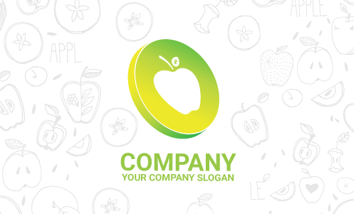 diseño de logotipo de manzana