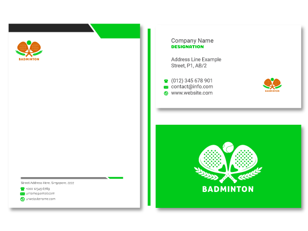 Creador de logotipos de bádminton