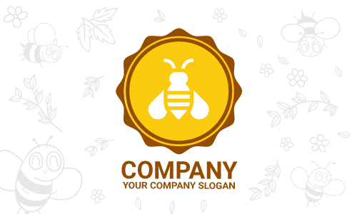 création de logo d'abeille