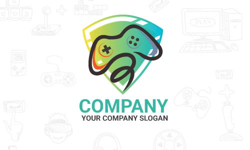 diseño de logotipo de juegos de computadora