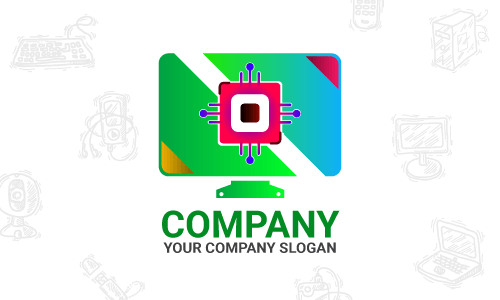 design de logotipo de computador