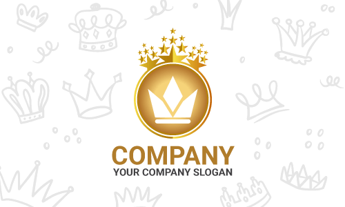 diseño de logotipo de corona