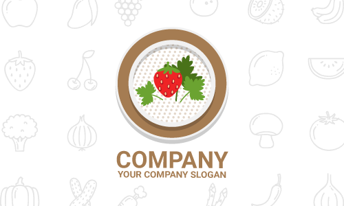 design de logotipo de frutas