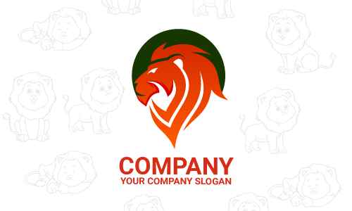 diseño de logotipo de león