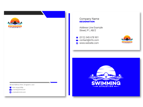 swimming  logo maker