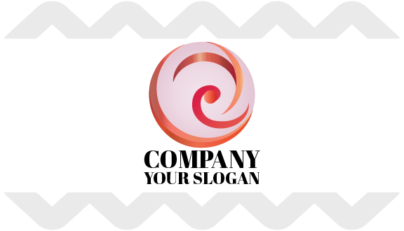 Abstract Comma Shaped Business Card