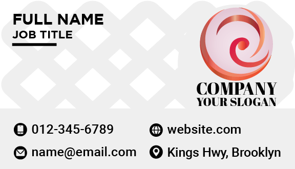 Abstract Comma Shaped Business Card