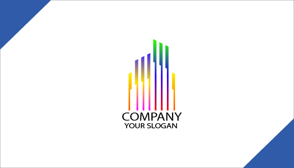 Tarjeta De Visita De Construcción Abstracta