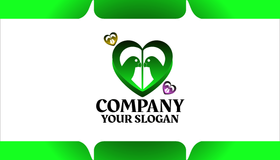 Pássaros Afetuosos Amam Cartão De Visita