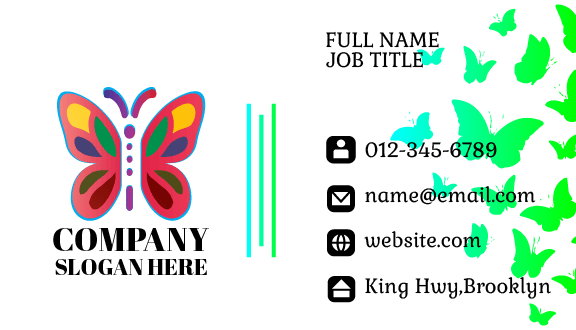 Artistic Butterfly Online Business Card