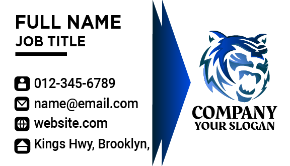 Artistic Tiger Mascot Business Card