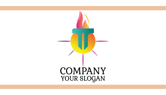 Leuchtfeuer Flamme Kerze Visitenkarte