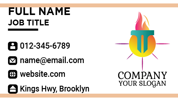 Beacon Flame Candle Business Card