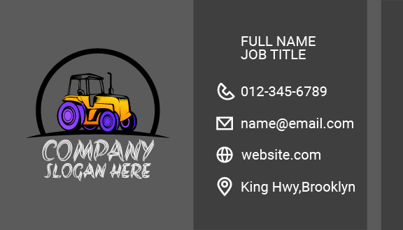 Best Farming Tractor Business Card