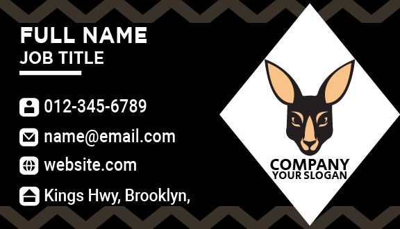 Big Eyes Kangaroo Business Card