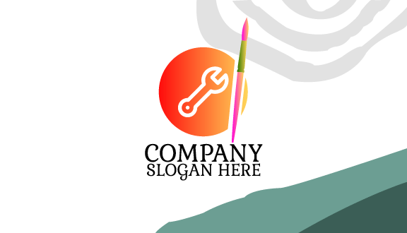 Big Orange Stroke Artist Business Card