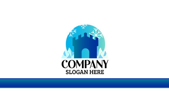 Cartão De Visita De Inverno Da Grande Torre