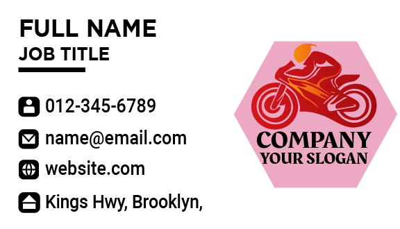 Bike Racing Competition Business Card