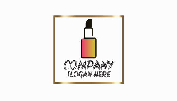 Tarjeta De Presentación De Cosméticos En Color Negro