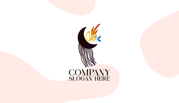 Tarjeta De Presentación Estética De Cabello Negro