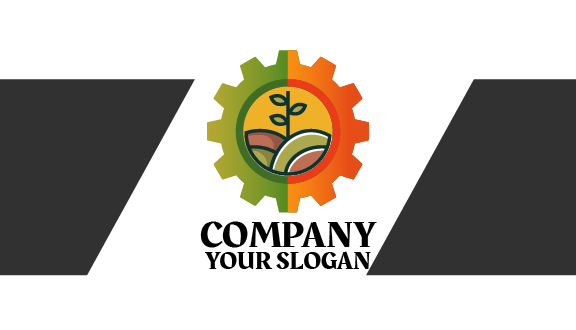 Kartu Nama Pertanian Garis Hitam