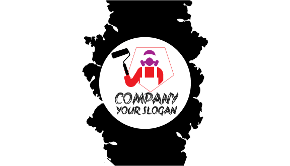 Black Roller Painter Business Card