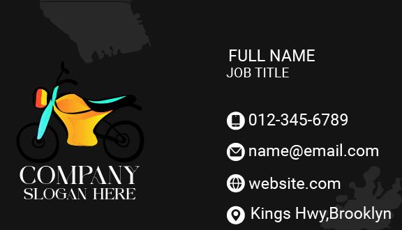 Black Tire Bike Business Card