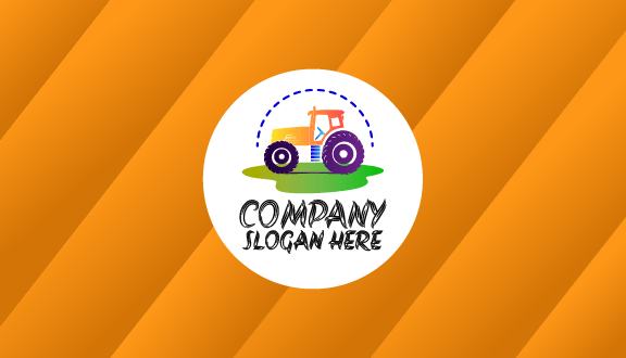 Tarjeta De Presentación De Tractor Con Neumáticos Negros