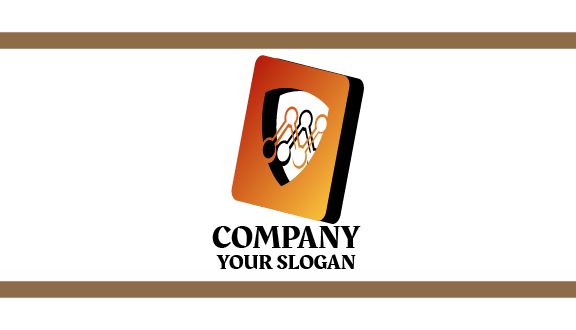 Tarjeta De Presentación De Seguridad Informática Con Tipografía Negra