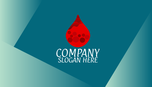 Tarjeta De Presentación Farmacéutica Con Forma De Gota De Sangre