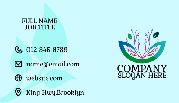 Blossoming Greenery Business Card