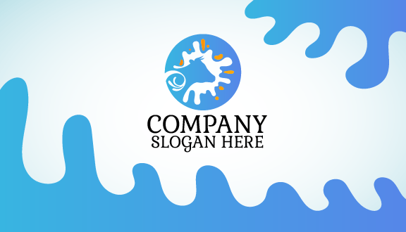 Tarjeta De Presentación De La Lechería Blue Cow