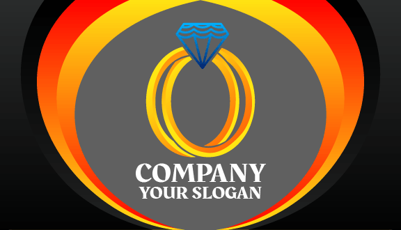 Kartu Nama Perhiasan Berlian Biru