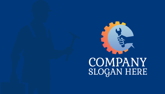 Tarjeta De Presentación De Manitas Azul