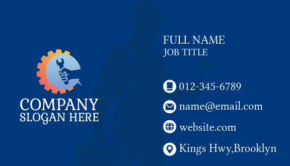 Blue Handyman Business Card