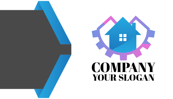 Tarjeta De Presentación De Mejoras Para El Hogar De Color Azul