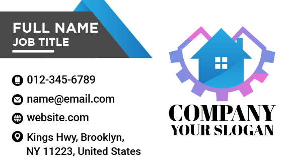 Blue Home Improvement Business Card