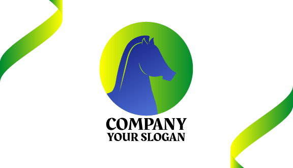 Tarjeta De Visita De Caballo Azul