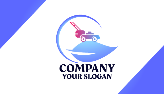 Cartão De Visita Relvado De Folha Azul