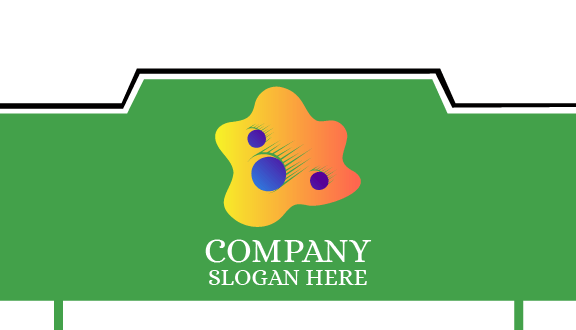 Kartu Nama Kriket Bola Biru