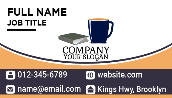 Blue Tea Mug Business Card