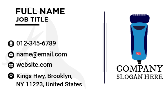 Blue Trimmer Salon Business Card