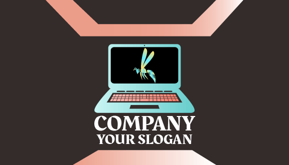 Cartão De Visita Laptop Vespa Azul