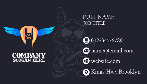 Blue Wing Band Business Card