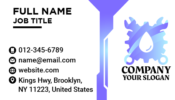 Blue Wrench Plumbing Business Card