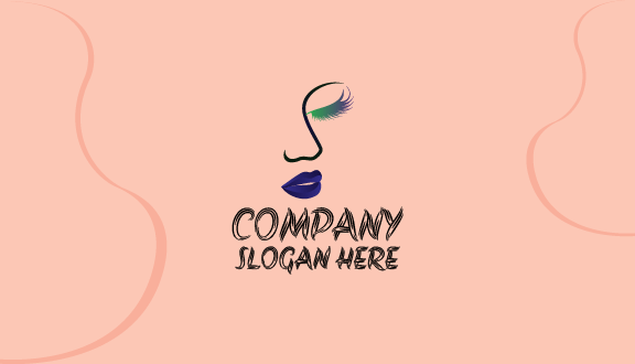 Tarjeta De Presentación De Cosméticos Azulados