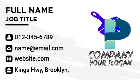 Bold Alphabet Painter Business Card