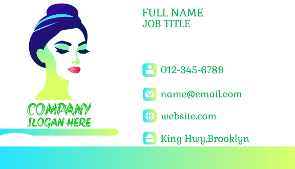 Bold Beauty Makeup Business Card