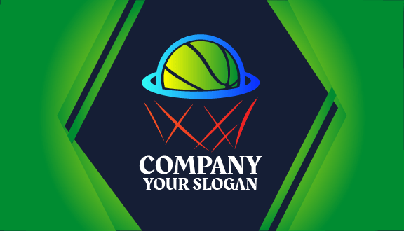 Tarjeta De Presentación De Baloncesto Que Rebota