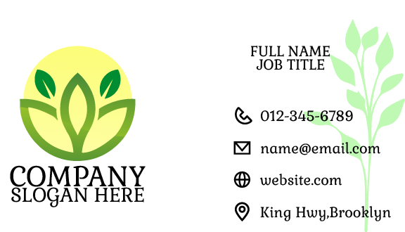 Bountiful Greenery Business Card